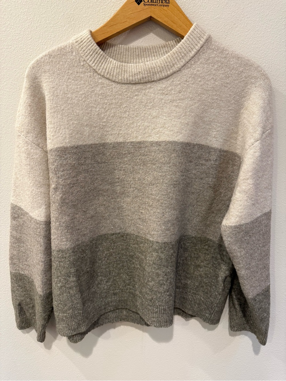 H&M Crewneck Wool Blend Color block Sweater